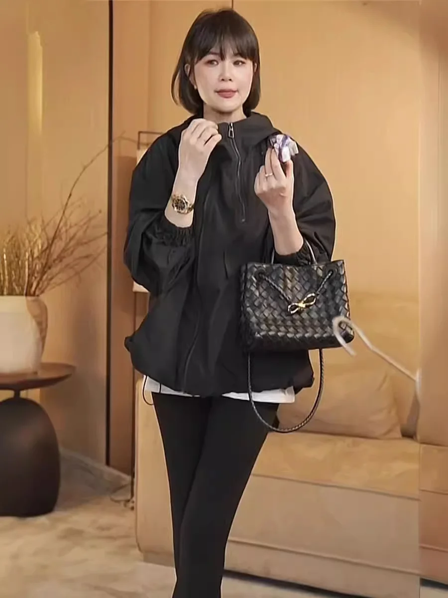 Toloer Charge Coat Female Thin Spring And Summer 2024 New Korean Version Loose Temperament Senior Sense Small Jacket-Outfit Ideas