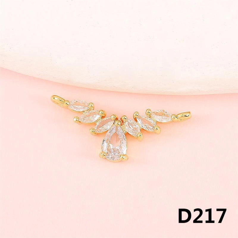 1 Piece 1-2cm Copper Zircon Geometric Jewelry Accessories Pendant