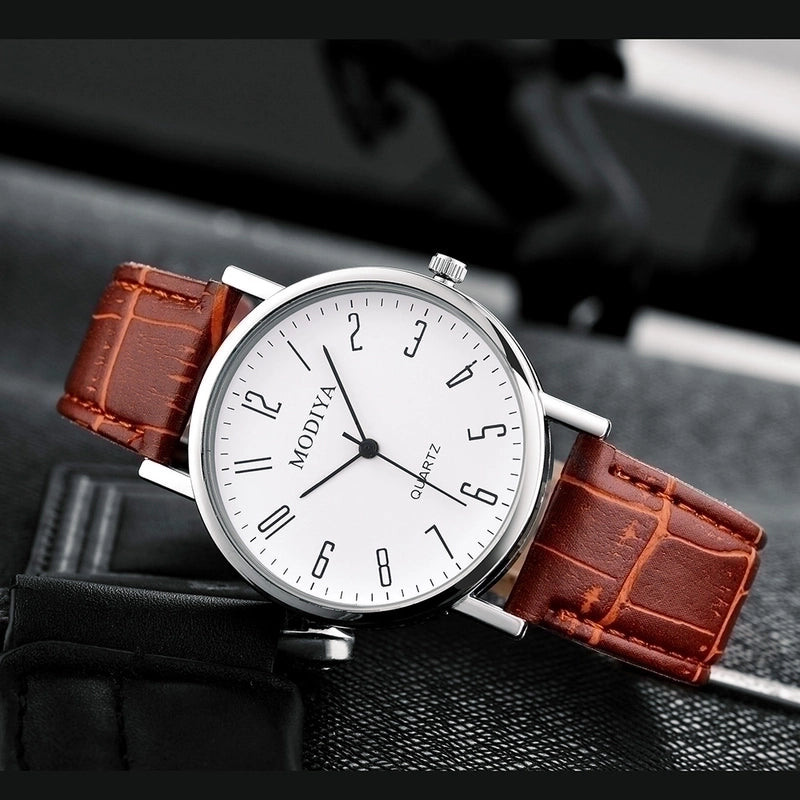 5 Pieces Casual Round Buckle Quartz Men’s Watches