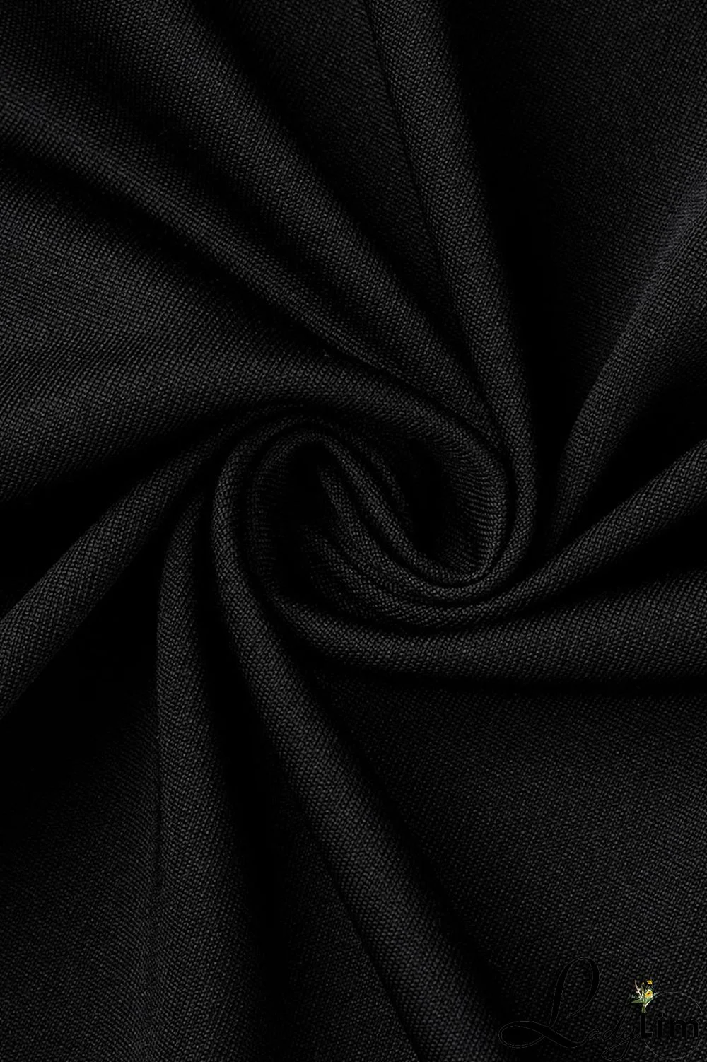 Black Fashion Sexy Plus Size Solid Patchwork V Neck Sling Dress