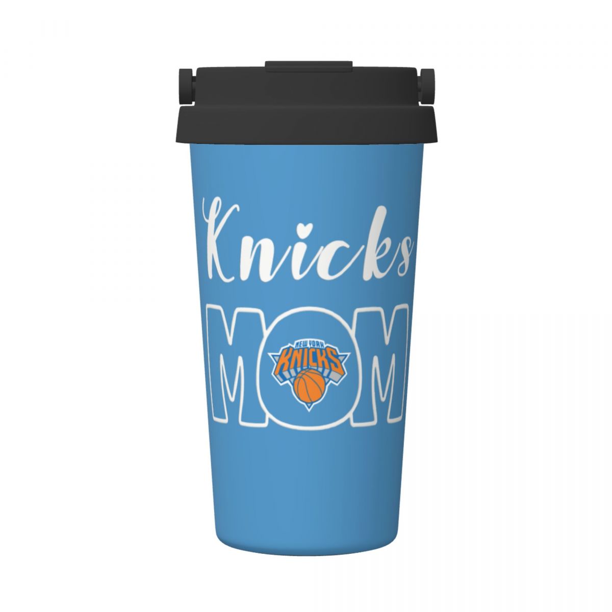 New York Knicks Mom Reusable Coffee Cup with Lid and Handle