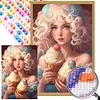 uk.everydayedeals (Limited Stock)Diamond Painting - Round AB Drills - Ice Cream Girl(45*65cm)