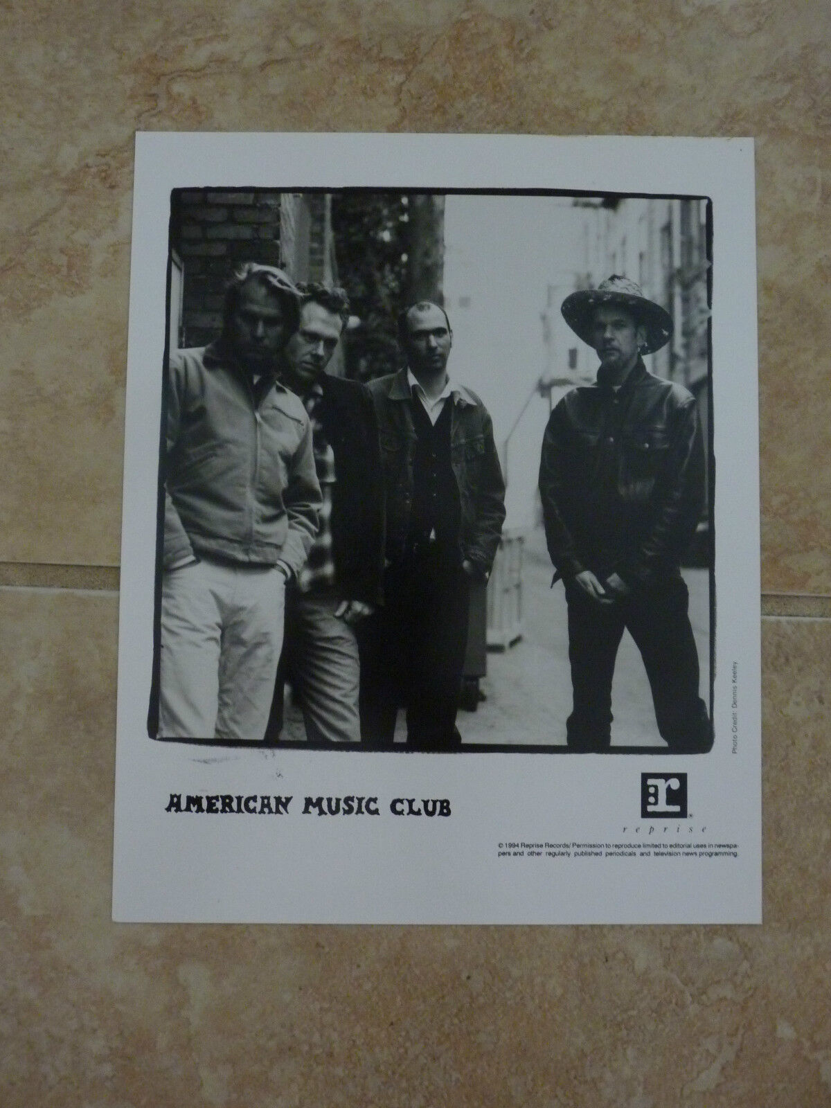 American Music Club 1994 8x10 B&W Publicity Picture Promo Photo Poster painting