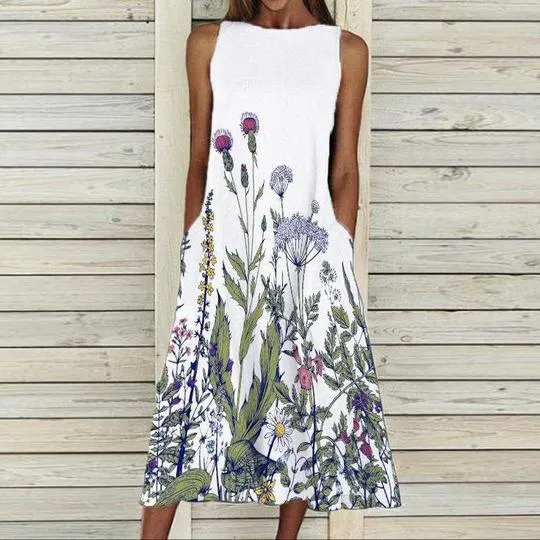 Garden of Love Midi Dress-vocosishoes