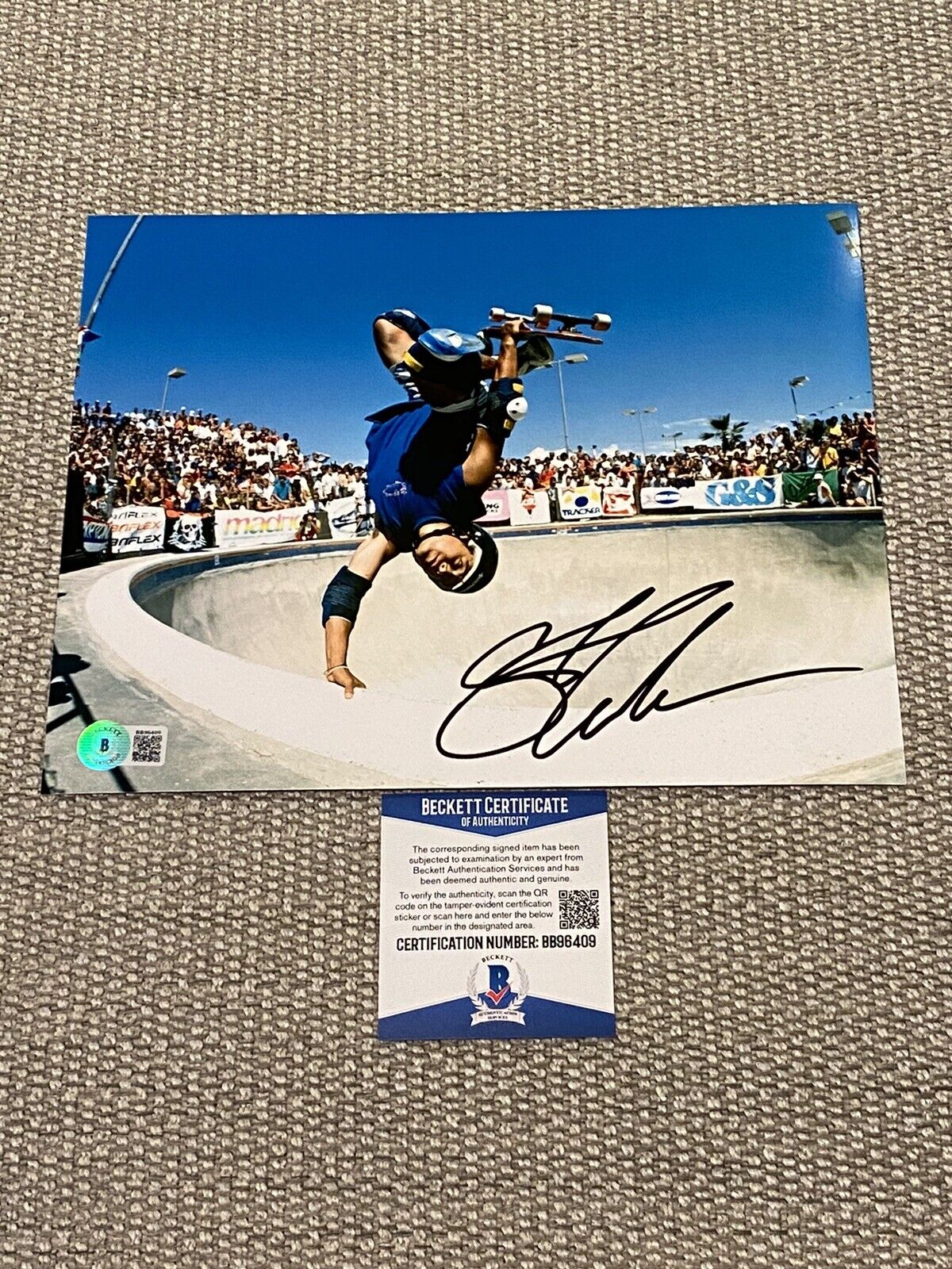 BECKETT COA STEVE CABALLERO Signed Autographed 8x10 Photo Poster painting Skateboarding Skate