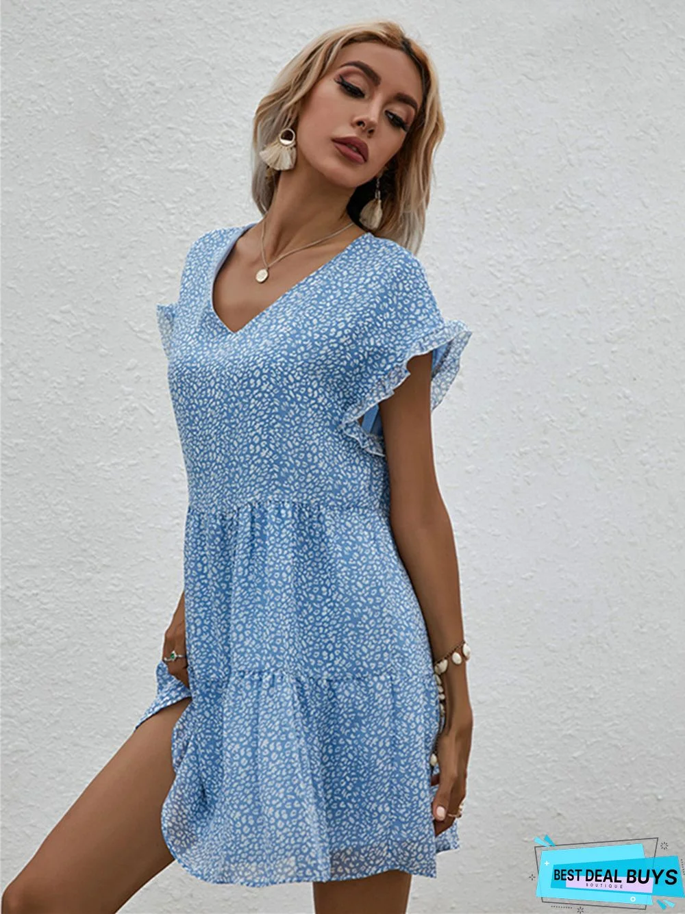 Women's Large Size Short Sleeve Casual Dresses