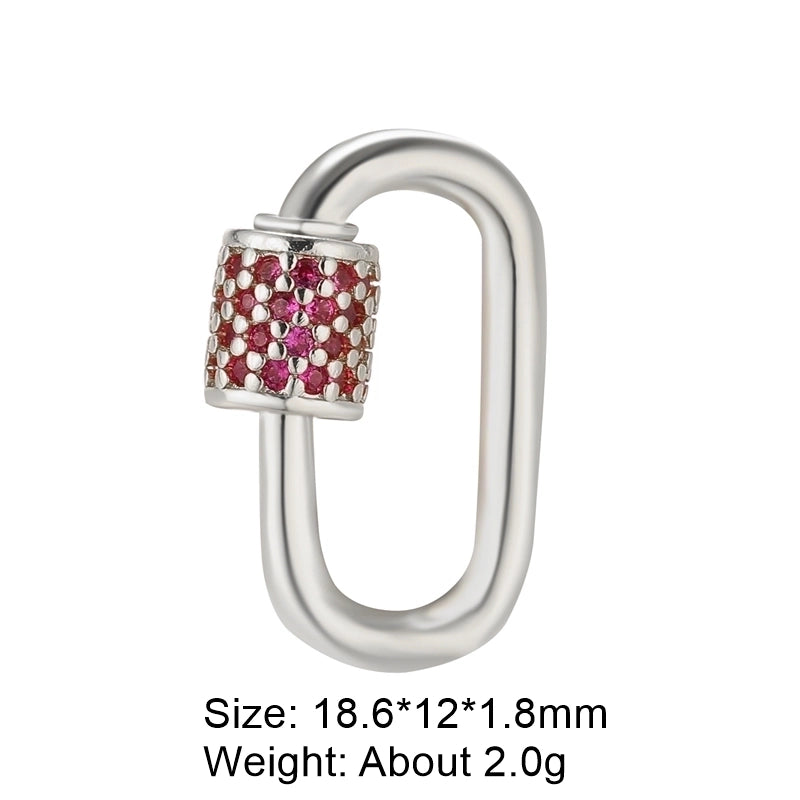 5 Pieces Minimalist Round Copper Plating Inlay Zircon 18k Gold Plated White Gold Plated Jewelry Accessories