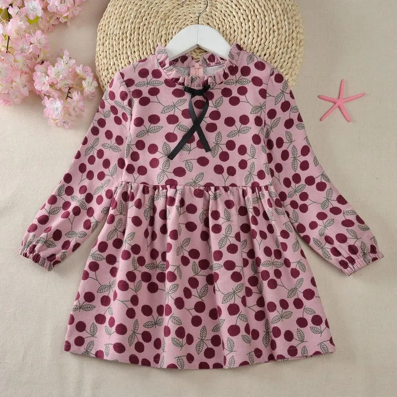 2020 Spring Autumn Girl Dress Cotton Long Sleeve Children's Dress Floral Kids Dresses for Girls Fashion Girls Princess Clothing