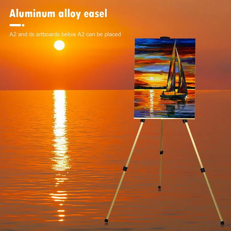 63 inch Artist Easel Height Adjustable Aluminum Alloy Display Easel Sketch  Painting Drawing Stand with Carrying