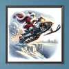 Diamond Painting-DIY Full Round Drill Flying Santa(40x40cm)