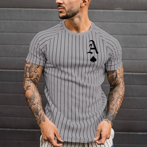 

Striped Poker - 3D Printed Men T Shirt, Xxxl, 501 Original