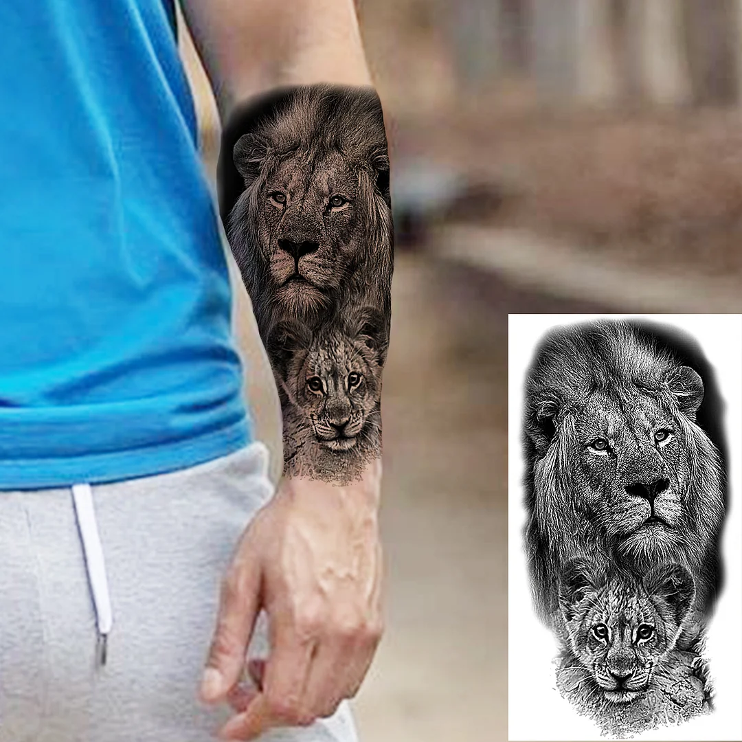 Sdrawing Rose Flower Temporary Tattoos For Women Adults Realistic Vampire Wolf Scary Snake Crown Fake Tattoo Sticker Arm Tatoos