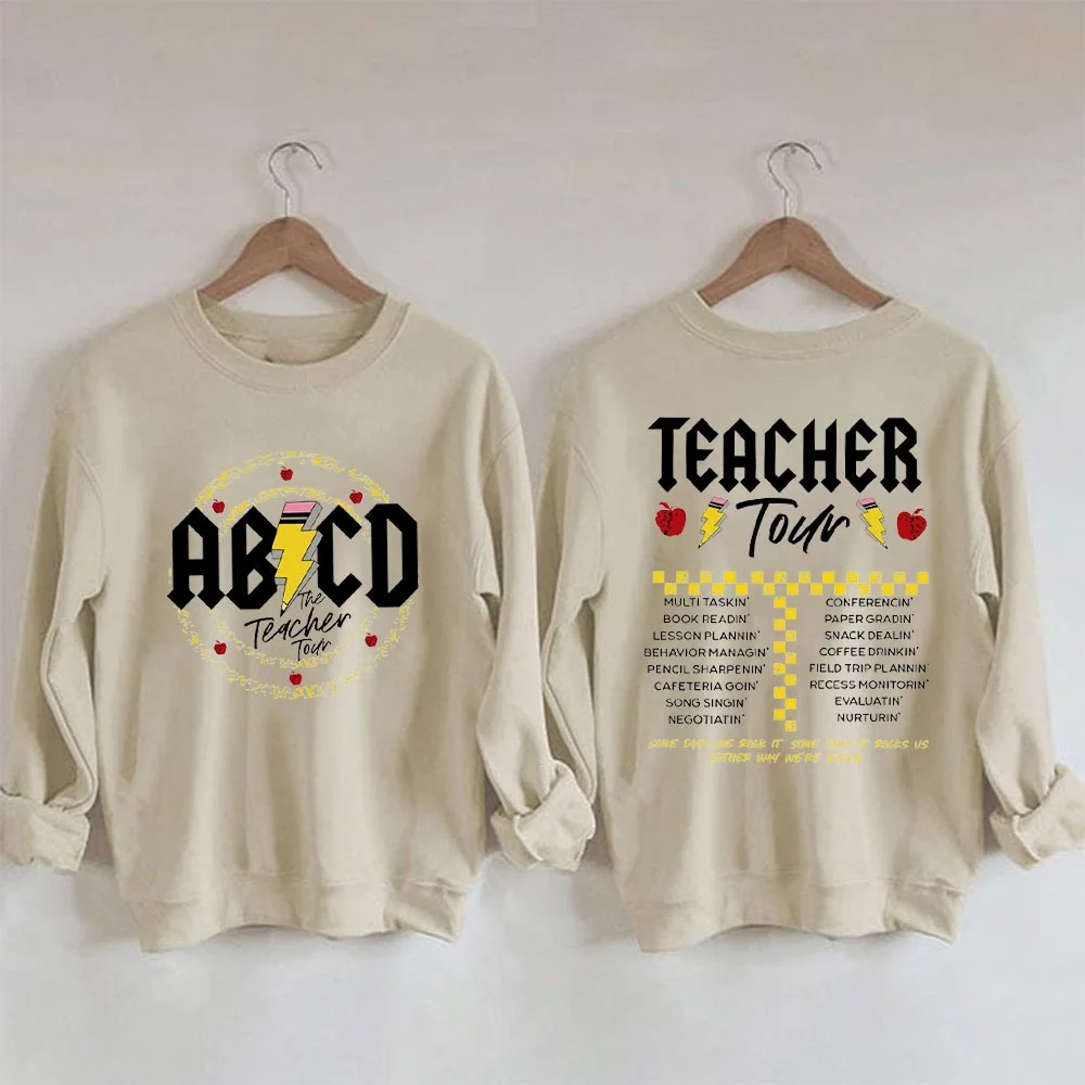 ABCD Teacher Tour Printed Long Sleeves Sweatshirt