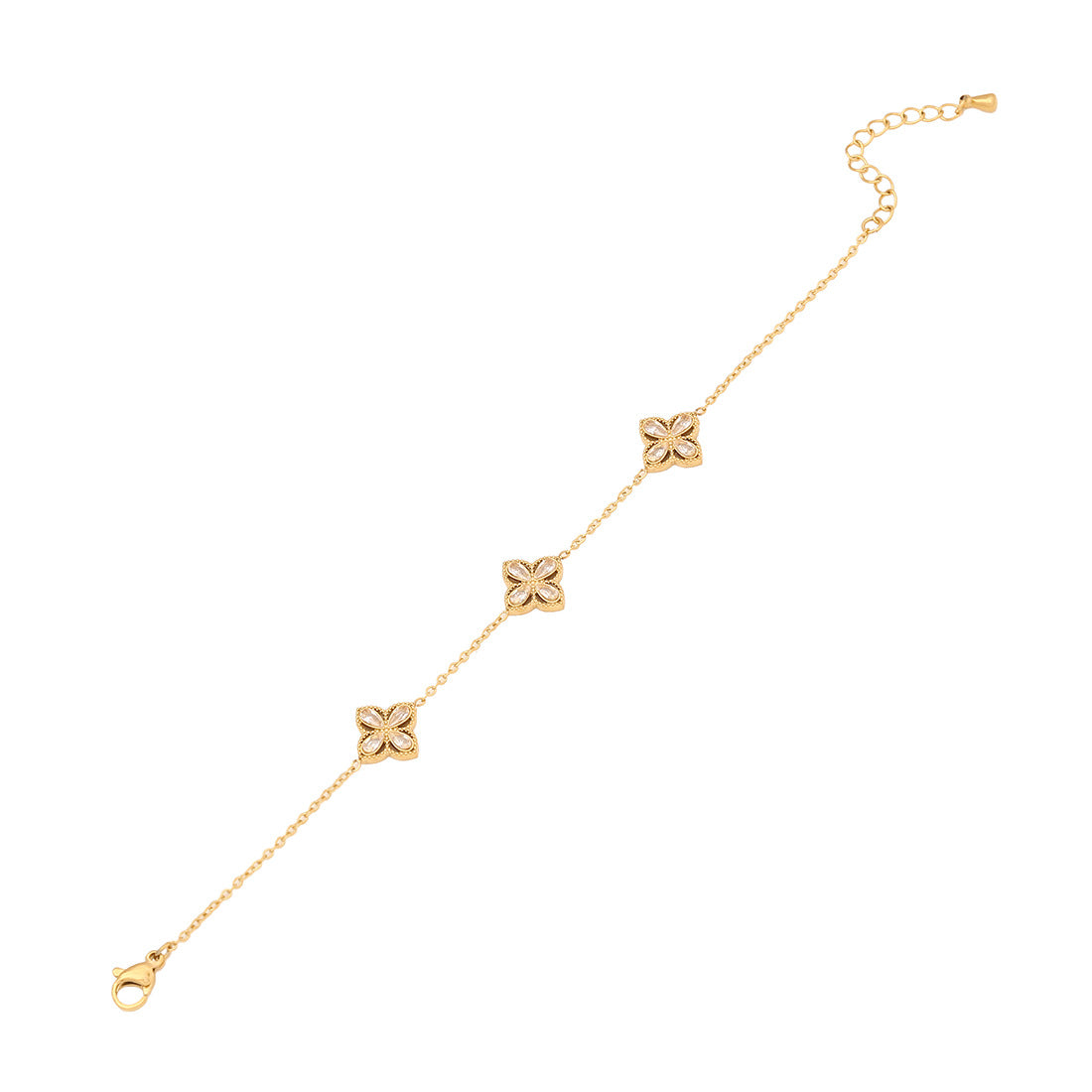 Fashion Flower Stainless Steel Electroplating Necklaces