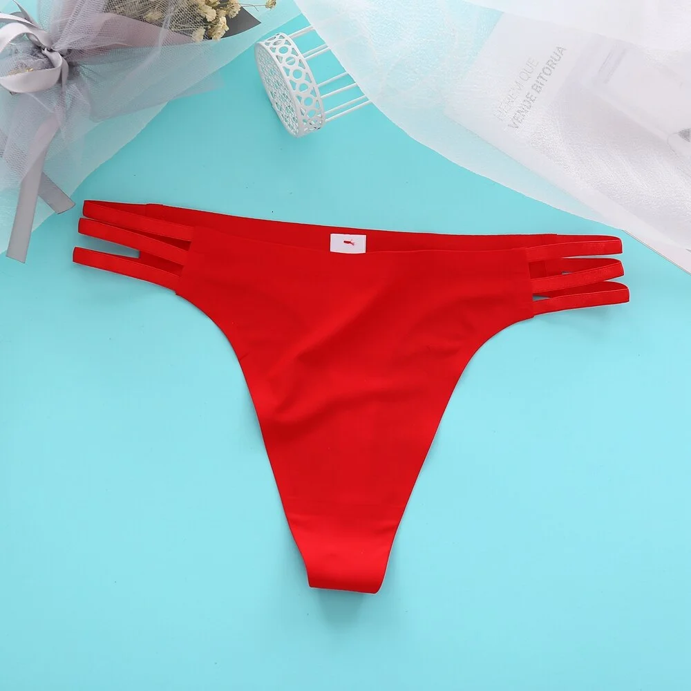 Sexy Women Seamless Thongs G-string Seamless Panties Female Hollow Out Underwear Ladies Solid Color Hot Lingerie Girls Briefs