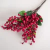 5 Stems Artificial Blueberry Cranberry Plant Bouquet Decor