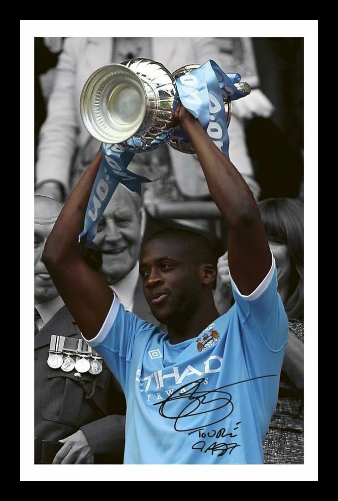 Yaya Toure - Manchester City Autograph Signed & Framed Photo Poster painting