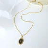 Black & Golden Star Pendant Necklace