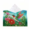 DIY Diamond Art Tissue Box Holder HumminBird PU Leather Diamond Art Desktop Organizer Resin Rhinestone Storage Organizers Gem Art Home Office Decor Craft Gift