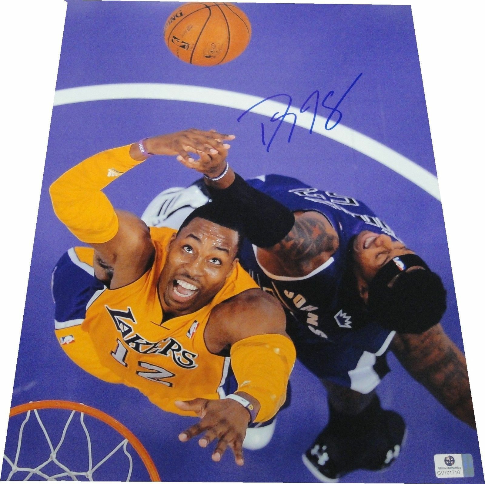 Dwight Howard Hand Signed Auto 11x14 Photo Poster paintinggraph LA Lakers Loose Ball GV701710