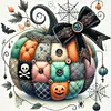 Stitching Pumpkin-14CT Counted Cross Stitch 40*40cm/15.75*15.75in tapestrymarket