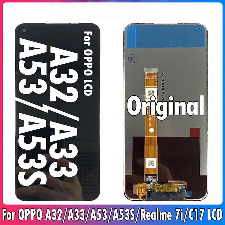6.5" Original LCD For OPPO A32 2020 A53 LCD Display Screen Touch Screen Digitizer Assembly For Realme 7i Realme C17 LCD