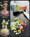 Wooden Vase Solid Mosaic Art Handmade Pasting Material Pack DIY Creative Decoration Kit