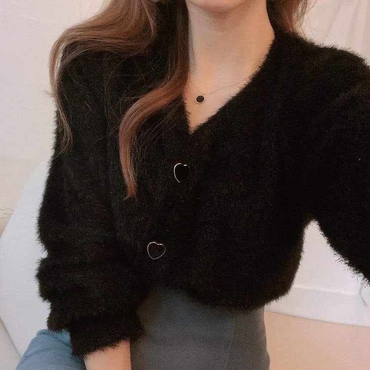 Fashion V-neck Single Breasted  Knitting Cardigan Sweater SP15599
