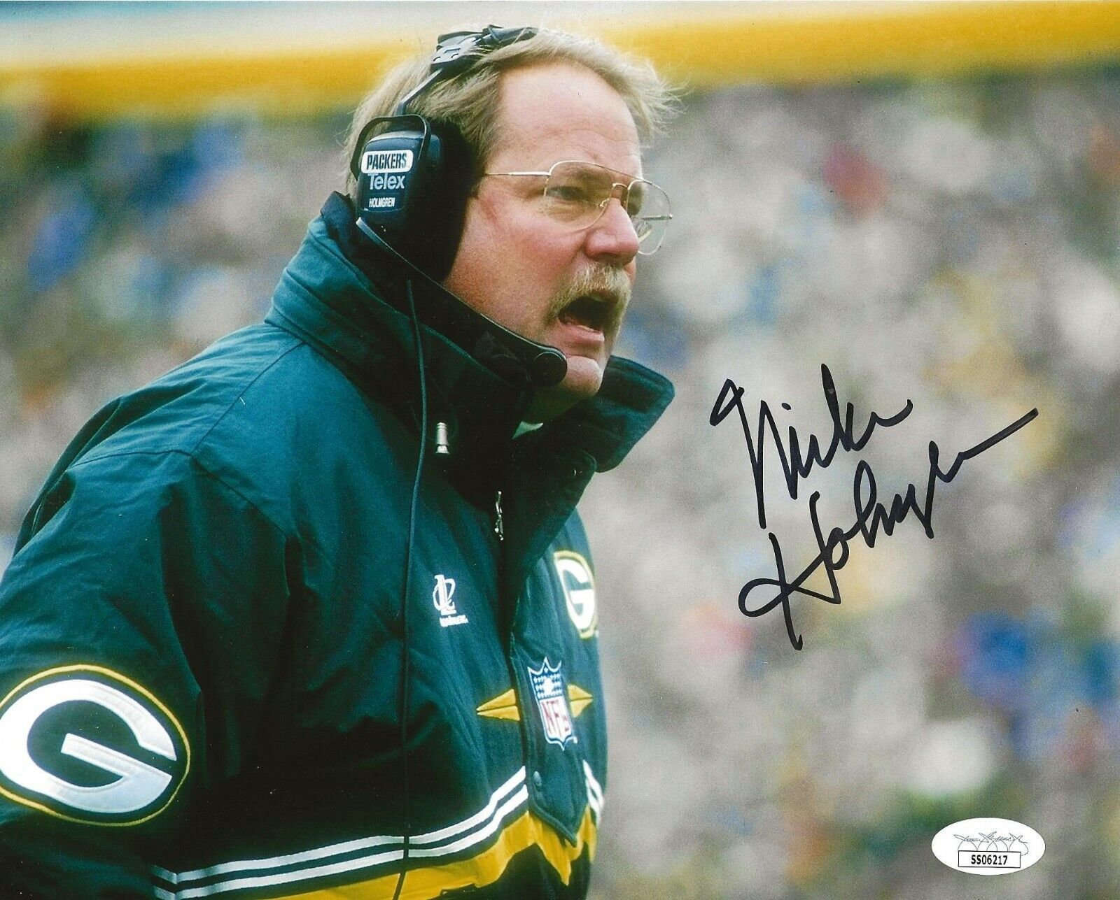 Mike Holmgren signed Green Bay Packers 8x10 Photo Poster painting autographed JSA