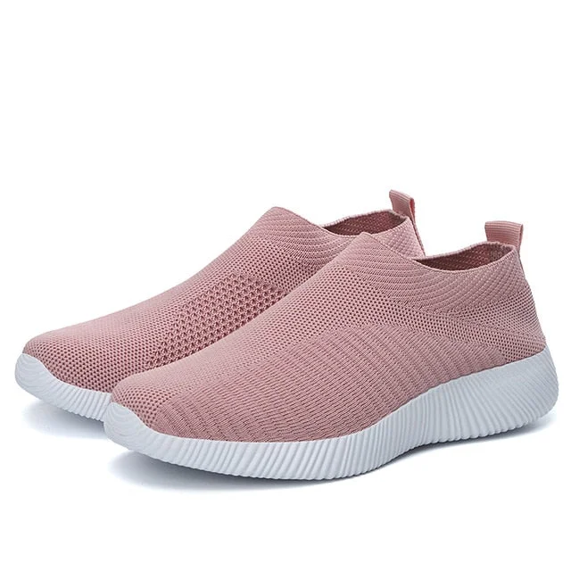 CARTOONH Sneakers Women Sock Shoes Crystal White Sneakers Casual Slip On Flats Ladies Trainers Walking Shoes Basket Femme 2021