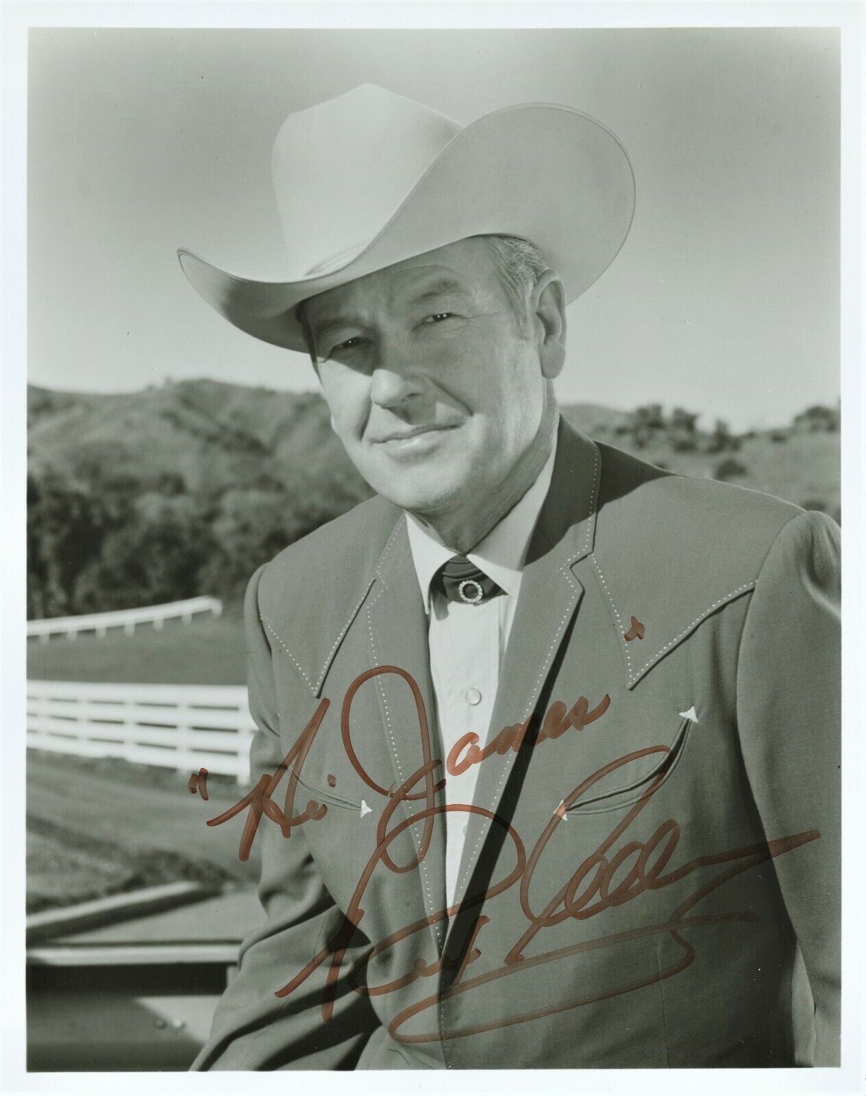 REX ALLEN Signed Photo Poster painting