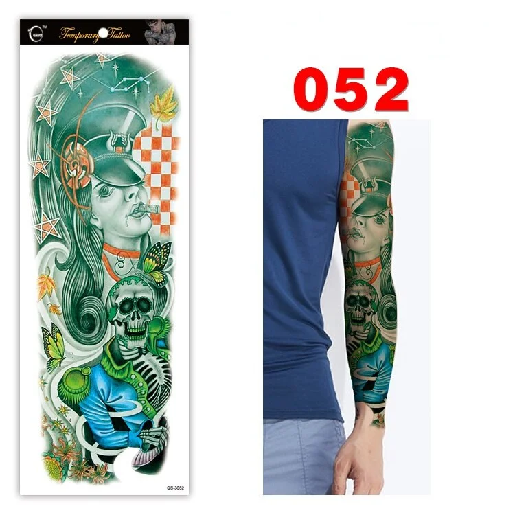 Full Arm Series Temporary Tattoo Full Arm Tattoo Sticker Lasting Waterproof Sweat Flower Arm Full Arm Tattoo Big Picture Sticker
