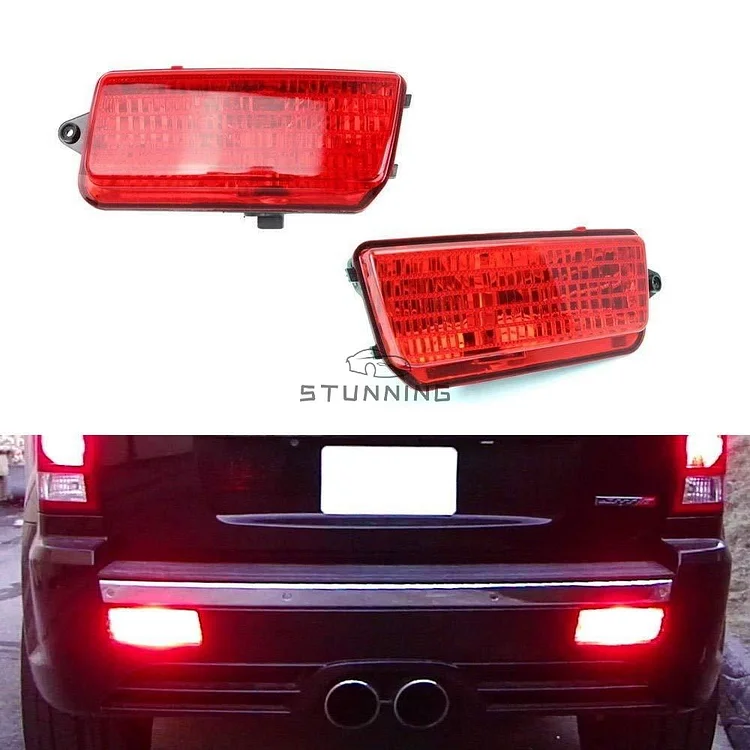 2 pcs 2005-2010 Jeep Grand Cherokee LED Rear Fog lamp rear reflector rear bumper lamp fog light set ITN Auto