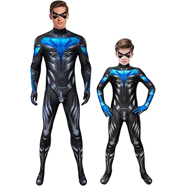 Halloween Men's Superhero Costume Cosplay Boys Suit Zentai Outfit Jumpsuit Spandex 3D Style For Kids Adult