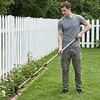 2 in 1 Garden Hoe with Tiller Cultivator Rake Lightweight Hoes Weeding Rake with Long Handle for Fast Grass Removal Cultivating Loosen Soil