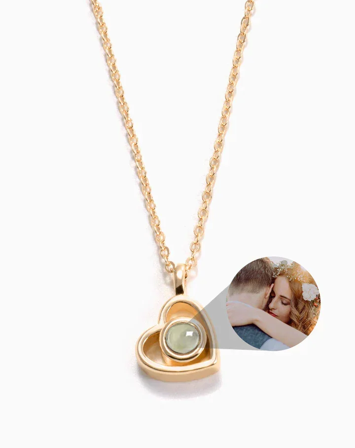 Gollory Heart Photo Necklace For Her