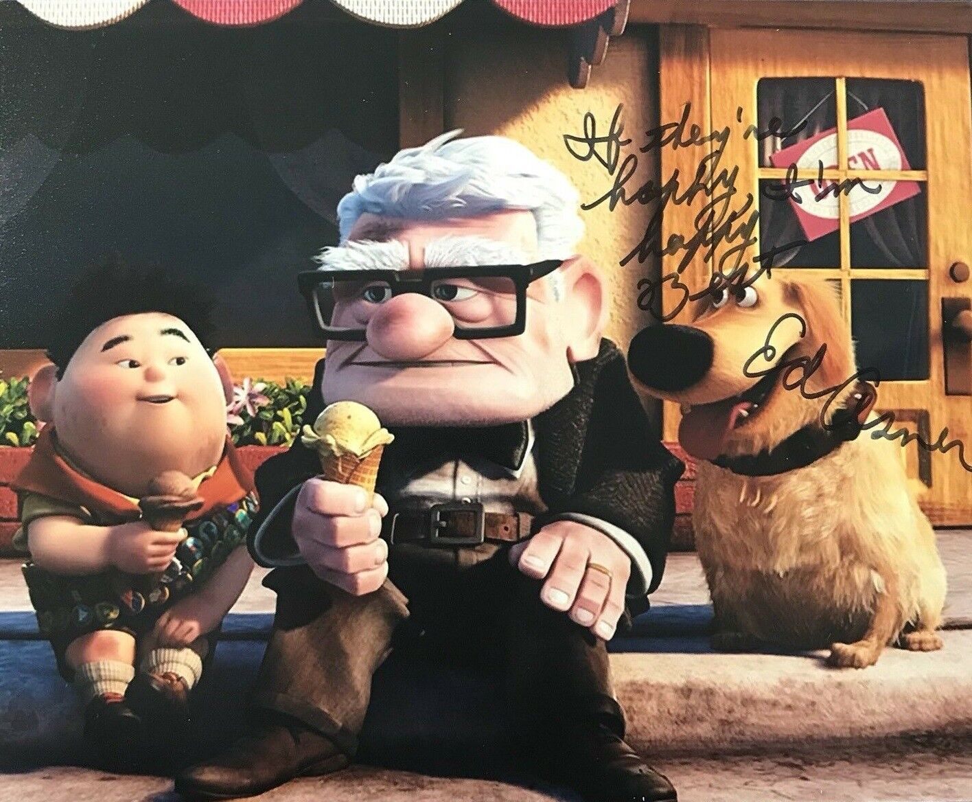 Ed Asner Autographed Signed 8x10 Photo Poster painting ( UP Disney ) REPRINT