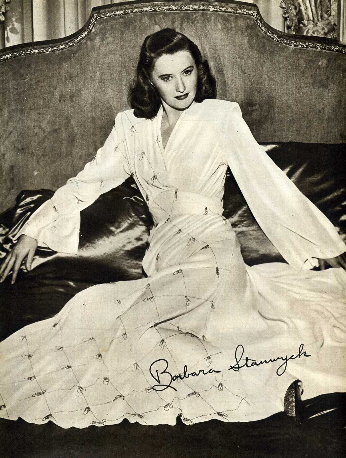 BARBARA STANWYCK Signed Photo Poster paintinggraph - Film Star Actress - preprint