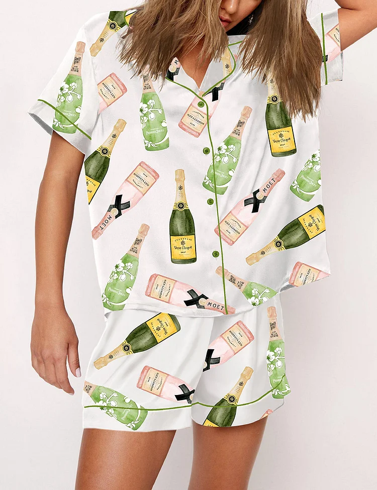 Women's Champagne Bottle Pajama Set