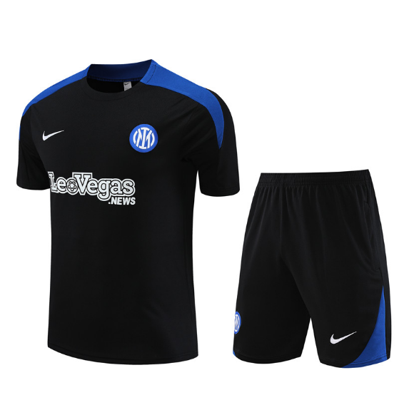 24/25 Inter Milan Training Kit Short Sleeve Black Football Shirt Thai Quality