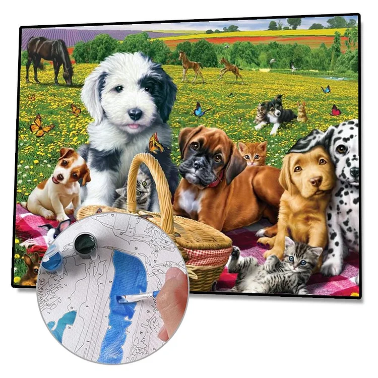 DIY Diamond Painting Kits for Teens,Cute Animal Pet Dog,German Shepherd,5D  Full Round Drill Diamond Painting kit Christmas Thanksgiving Decorati 