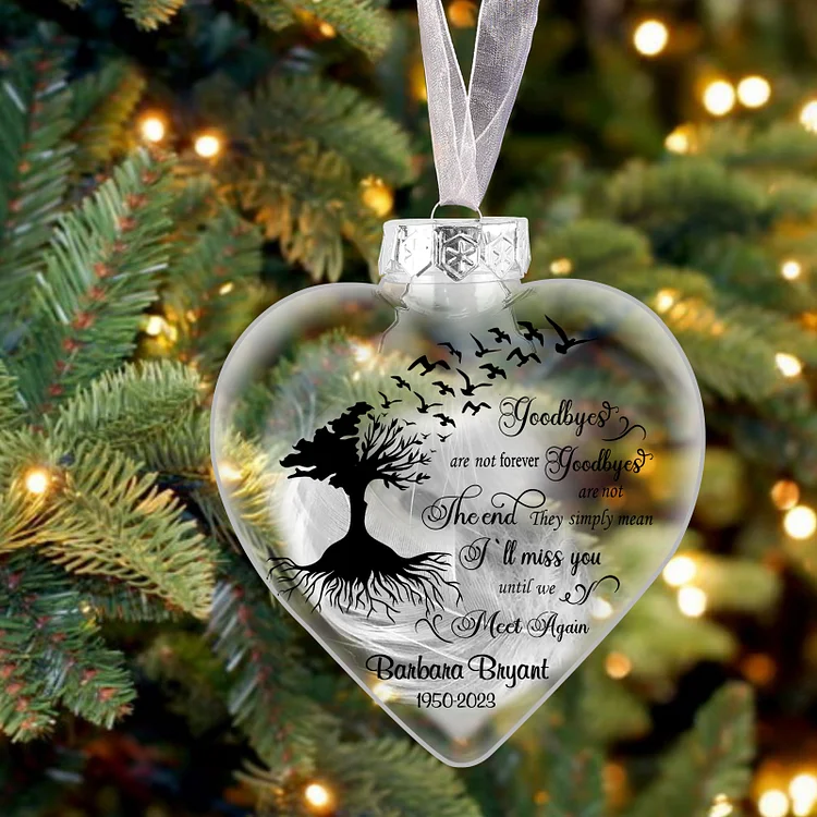 Custom Memorial Christmas Ornaments  With Name And Date To Commemorate Deceased Loved Ones Pendant