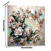 Framed Diamond Painting - Special Shaped - Butterfly Flower (25x25cm)