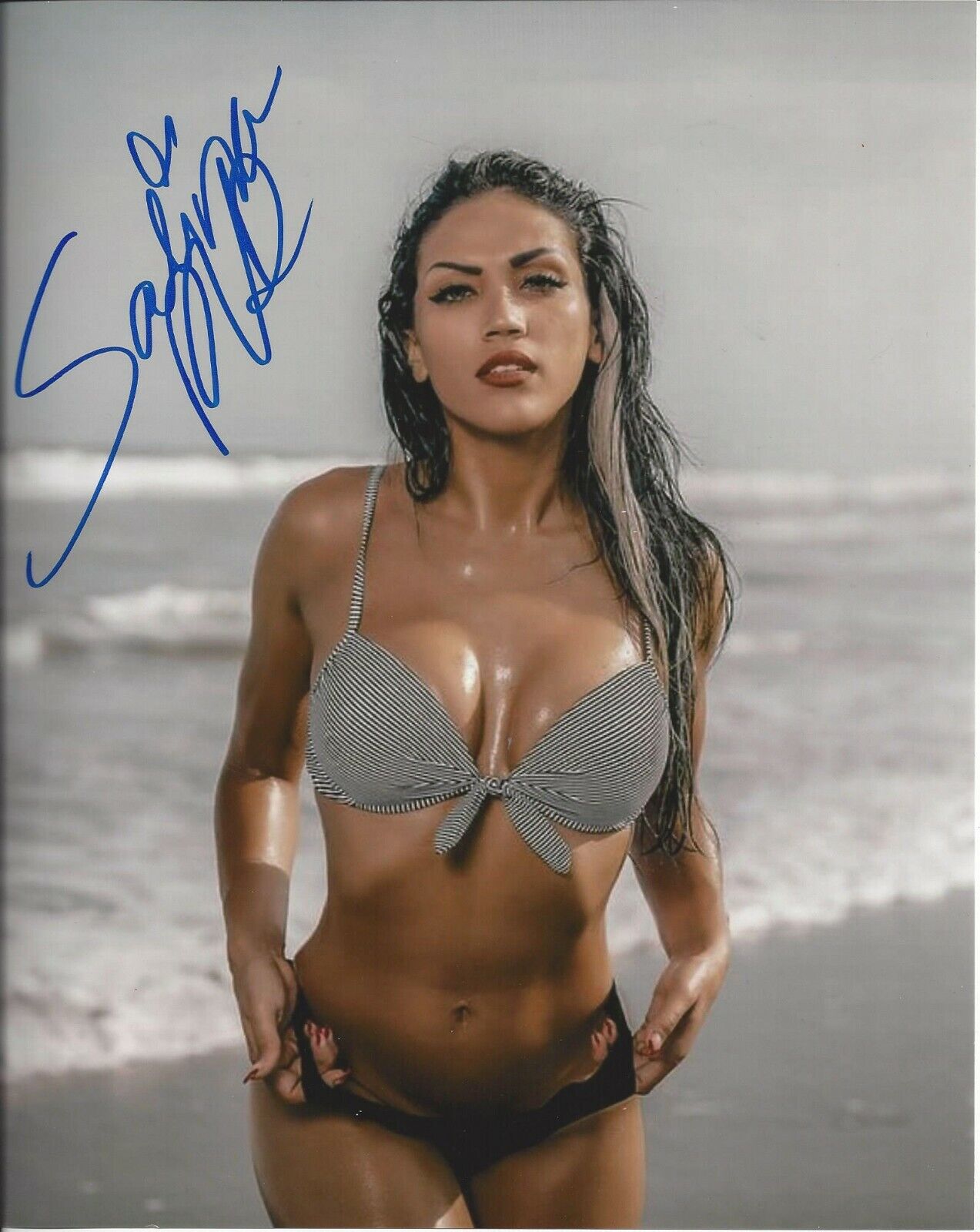 Salina de la Renta autographed 8x10 Sexy Butt MLW AEW WWE TNA #16