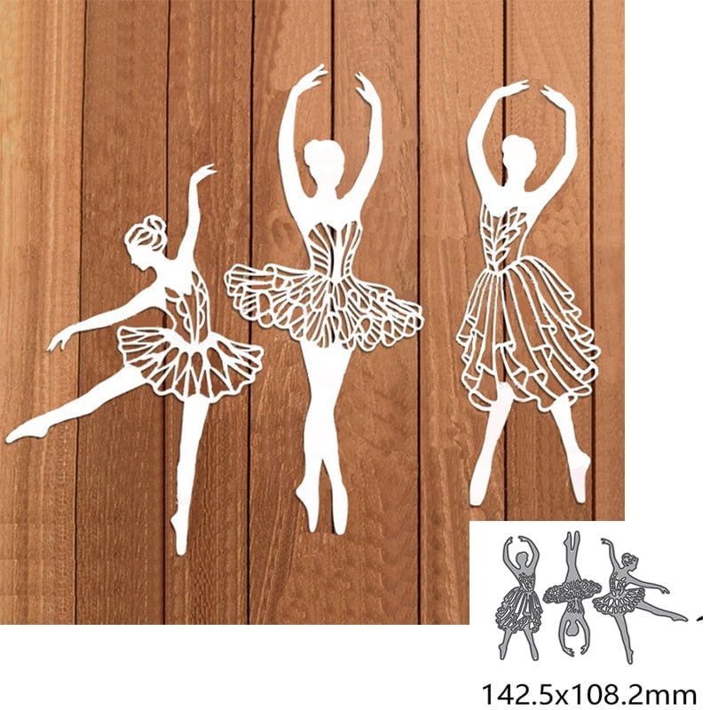 Elegant Ballet Girl Metal Cutting Dies For DIY Scrapbook Cutting Die Paper Cards Embossed Decorative Craft Die Cut New Arrival