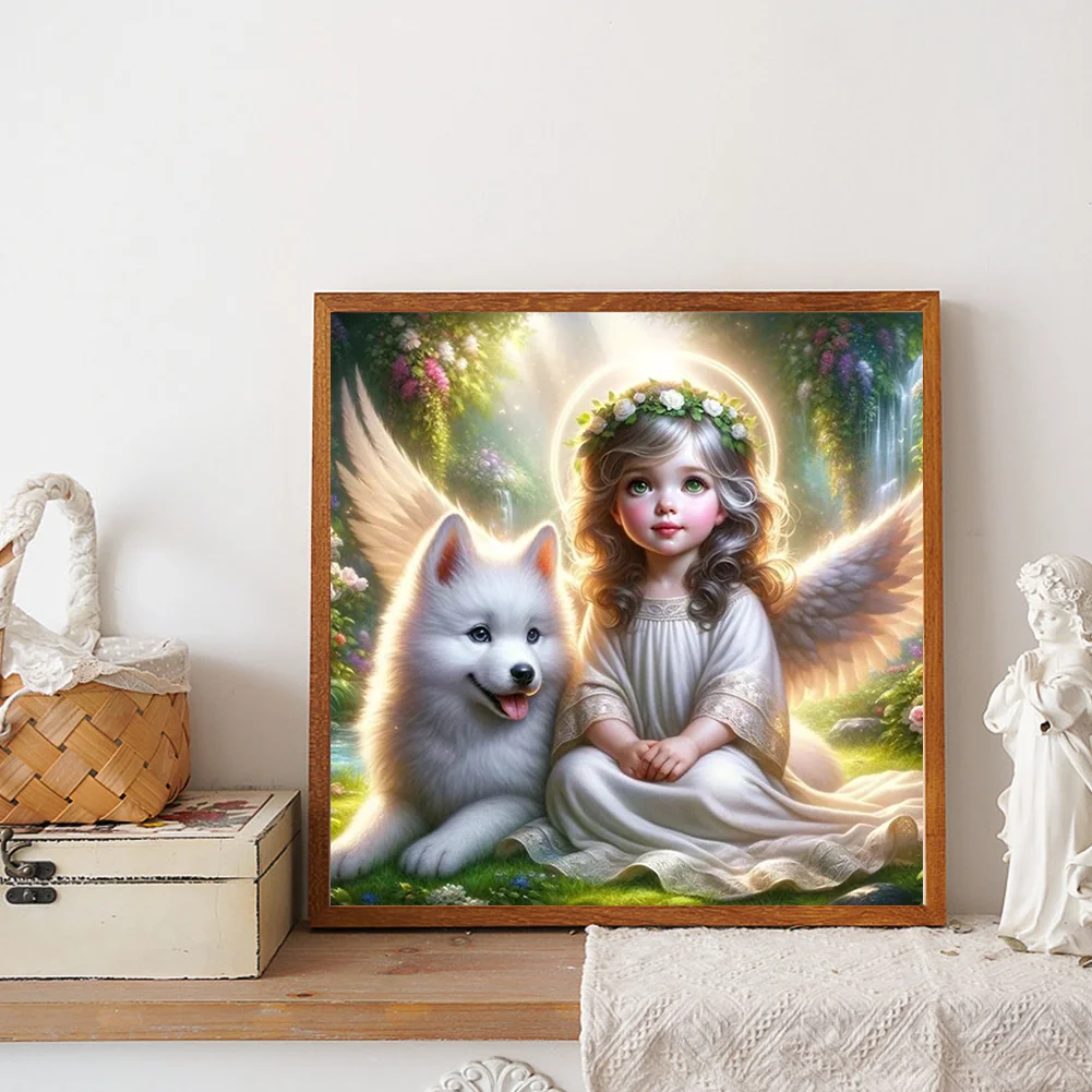 Diamond Painting - Full Round Drill - Wolf Angel(Canvas|30*30cm)