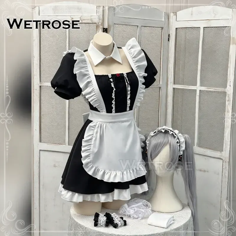 [Wetrose] In Stock Nikke Cinderella Glass Curtsy Maid Game Outfit Cosplay Costume