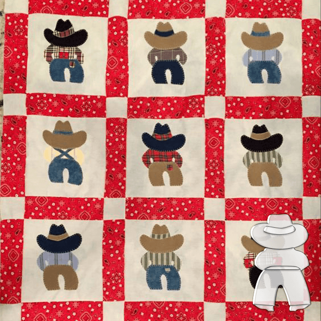 DIY Passionate Cowboys Quilt Template Set-With Instructions