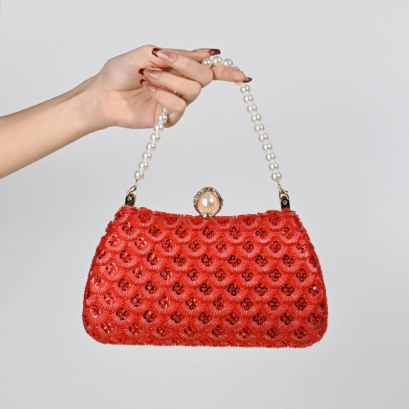 Silk Geometric Square Evening Bags