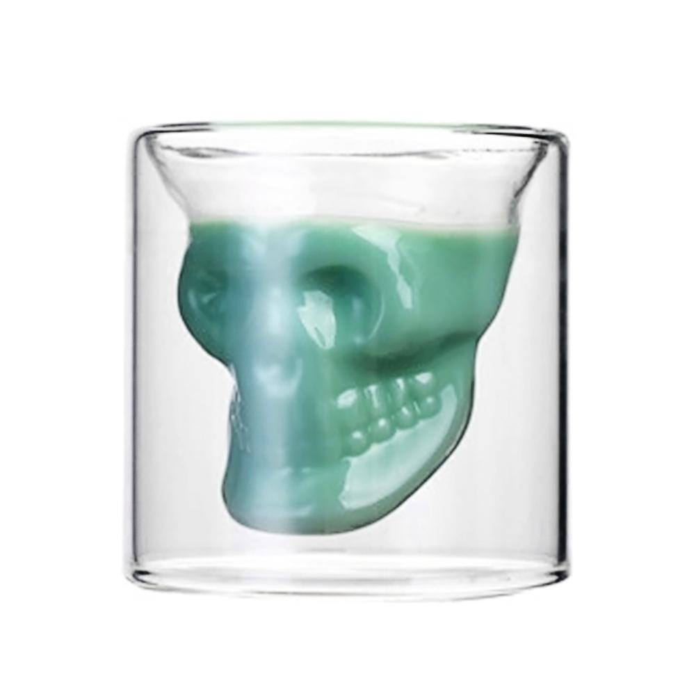 

Skull Double Layer Transparent Glass Cup Beer Cup for Home Bar Beer Water, 75ml, 501 Original